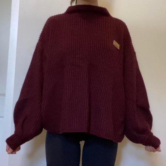 ZAFUL maroon knit sweater - Picture 2 of 4